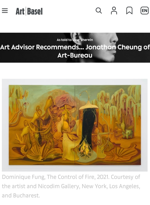 Dominique Fung in 'Art Advisor Recommends… Jonathan Cheung of Art-Bureau'