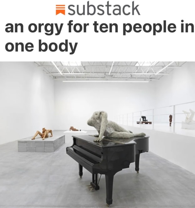 an orgy for ten people in one body