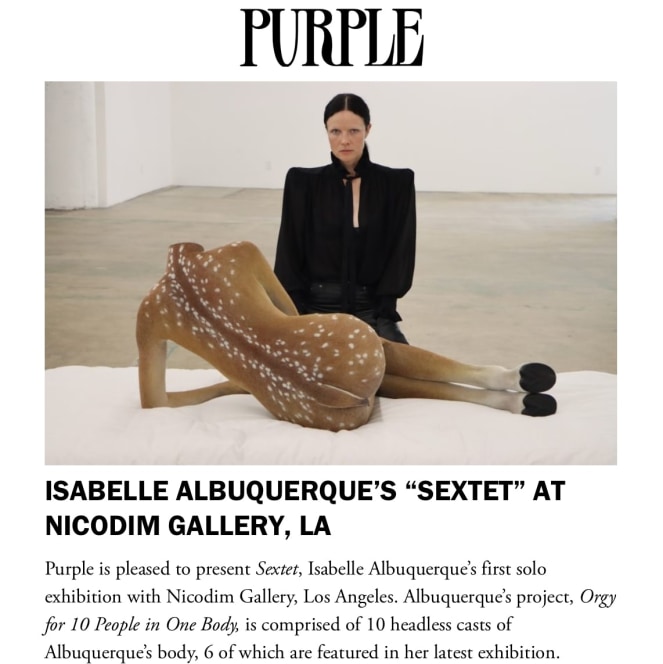 Isabelle Albuquerque's 'Sextet' at Nicodim