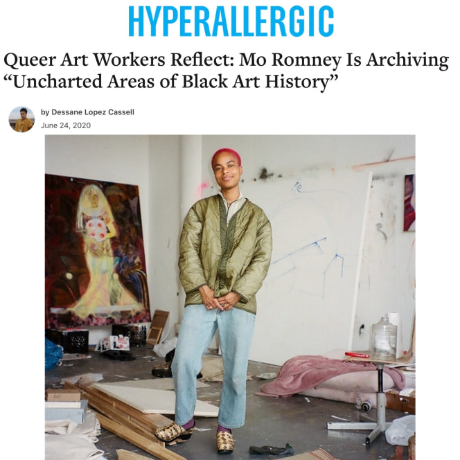 Mo Romney Is Archiving “Uncharted Areas of Black Art History”