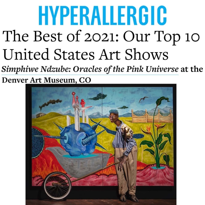 Simphiwe Ndzube Featured in Hyperallergic's 'Best of 2021'