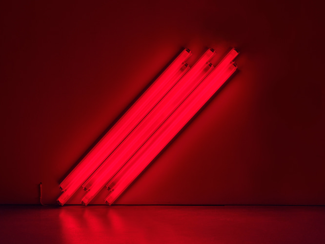 Dan Flavin, Untitled (to V. Mayakovsky) 1, and Untitled (to V. Mayakovsky) 2, 1987