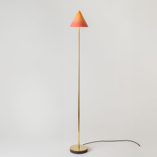 minimal lamp in an empty room