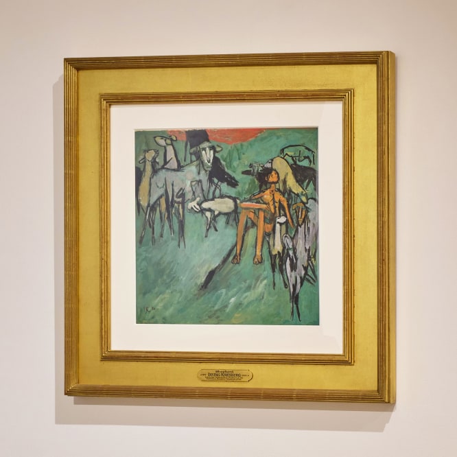 artwork on a wall in a gallery