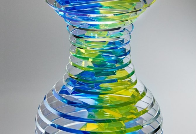 Middy Polished Plate Glass Vase