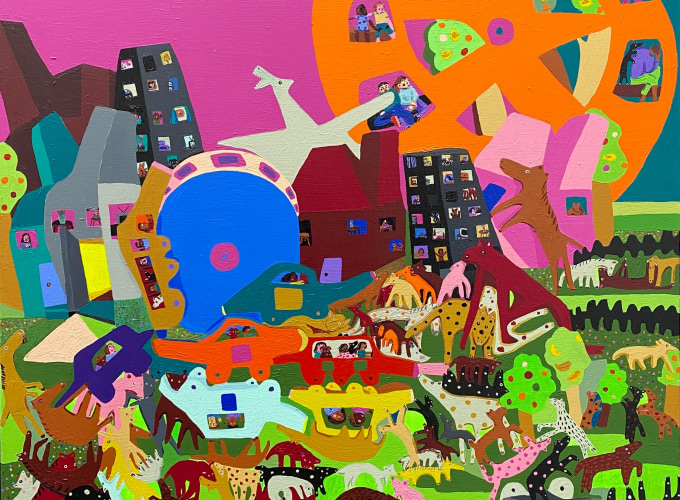 he Ferris Wheels Turn 20”x 30” Acrylic on canvas, 2022 .jpg