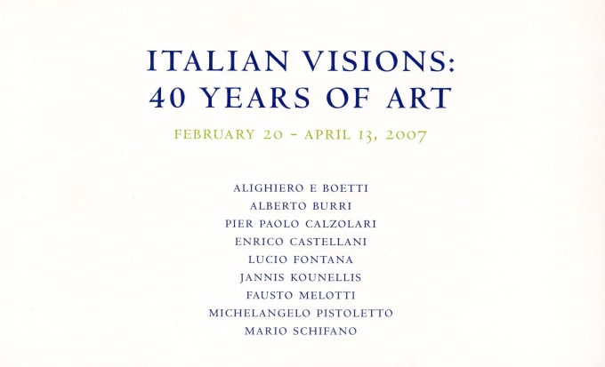Italian Visions: 40 Years of Art