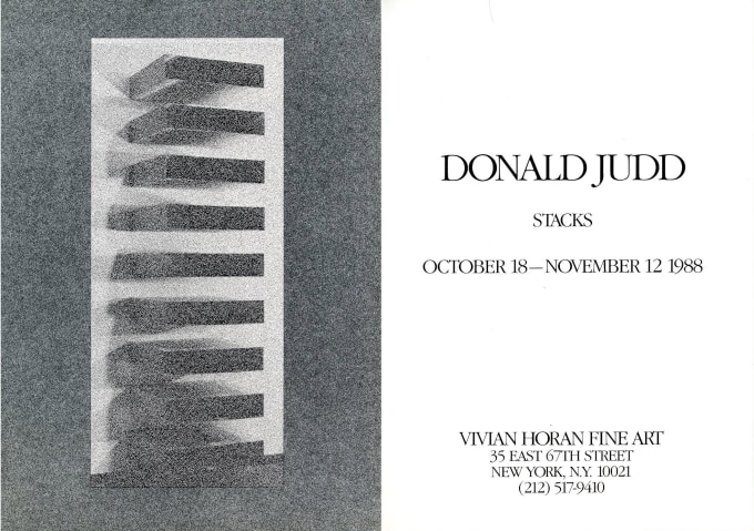 Donald Judd: Stacks