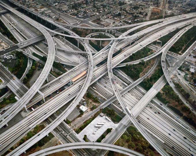 Work by Edward Burtynsky on view at The International Center of Photography in New York