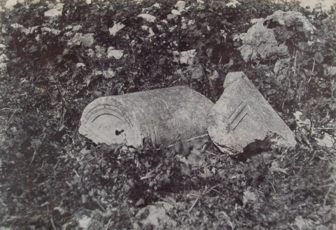 Auguste SALZMANN (French, 1824-1872) "Jerusalem, Tombeau des Rois de Juda, Couvercle d'un sarcophage", 1854-1856 Blanquart-Evrard process salt print from a paper negative 23.5 x 33.7 cm