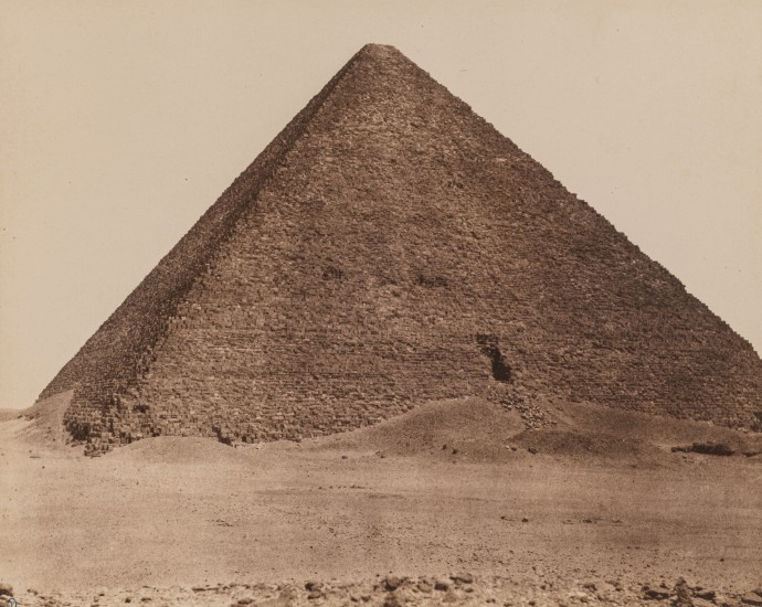 Félix TEYNARD (French, 1817-1892) "Égypte / Djïzeh (Necropole de Memphis) / Pyramide de Chéops (Grande Pyramide)," 1851-1852 Salt print, 1853-1854, from a paper negative 24.5 x 30.7 cm