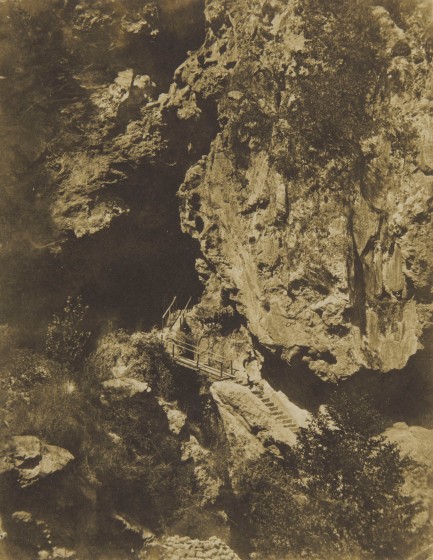 Giacomo CANEVA (Italian, 1813-1865) "Entrée de la Grotte de Neptune, Tivoli"*, circa 1850 Salt print from a paper negative 21.0 x 16.3 cm