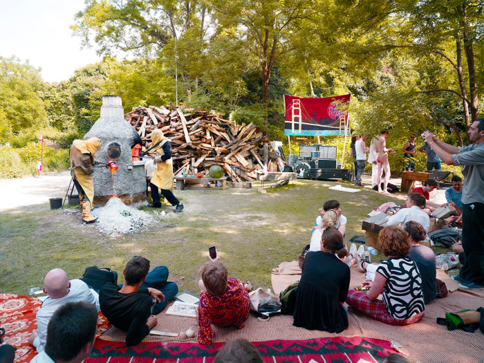 Gelitin, Performance view, Some Like It Hot, 54th Venice Biennale, Arsenale, Italy, 2011
