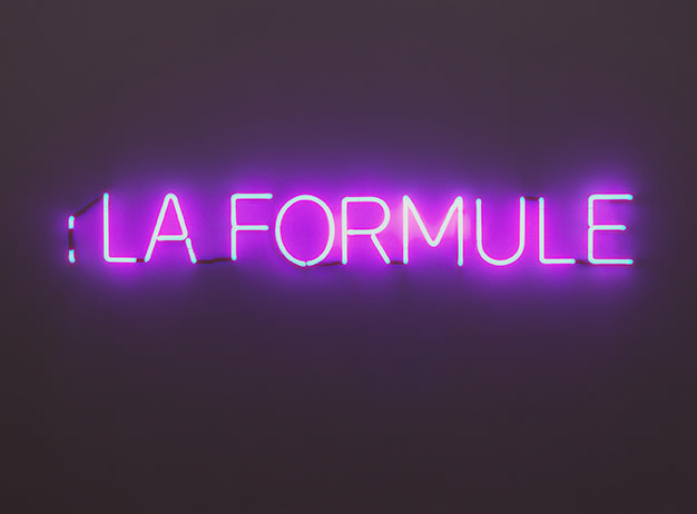 John Knight :La Formule, a work in situ, 2008 Neon sign 8 7/8 x 70 7/8 inches 22.5 x 180 cm