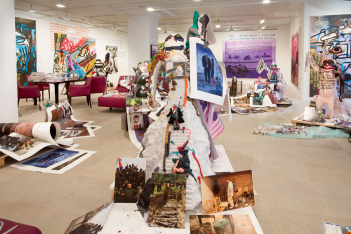 Installation view, The Synthetic Slut: A Novel by Bjarne Melgaard, Greene Naftali, New York, 2010