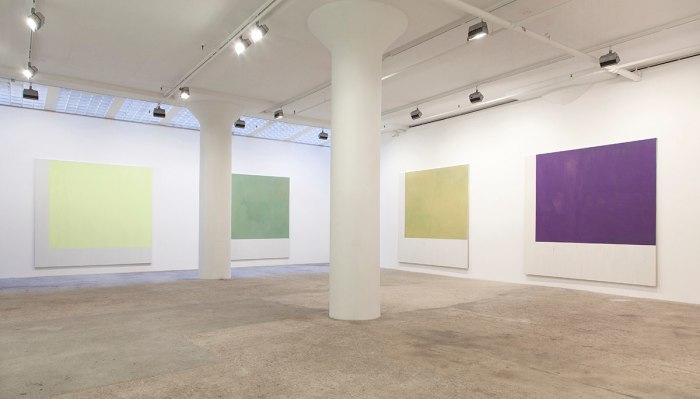 Installation view, Greene Naftali, New York, 2015