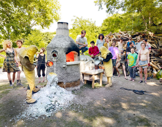 Gelitin, Performance view, Some Like It Hot, 54th Venice Biennale, Arsenale, Italy, 2011