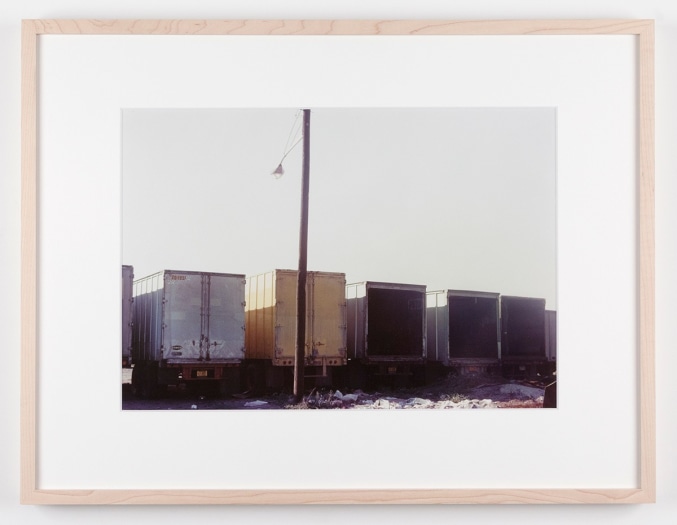 Dan Graham Trucks, Secaucus, New Jersey, 1966 C-print Framed: 17 1/8 x 22 1/4 inches (43.5 x 56.5 cm)