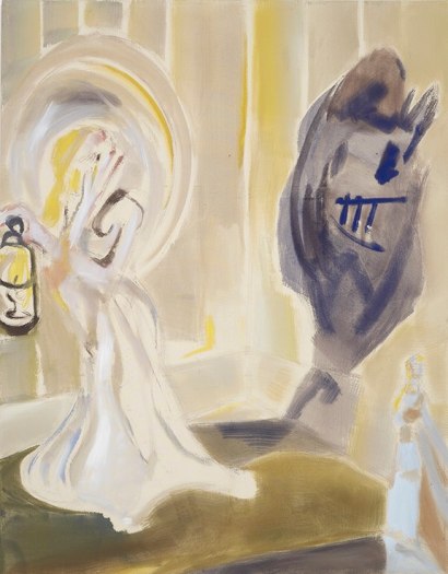 Sophie von Hellermann, Afraid of her own shadow, 2013, Pigment and acrylic emulsion on canvas, 90 1/2 x 70 7/8 inches