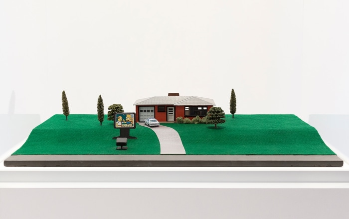 Dan Graham Video Projection Outside Home, 1978 - 1998 Architectural model, painted wood and plastic 9 x 20 x 30 3/8 inches (22.9 x 50.8 x 77.2 cm)