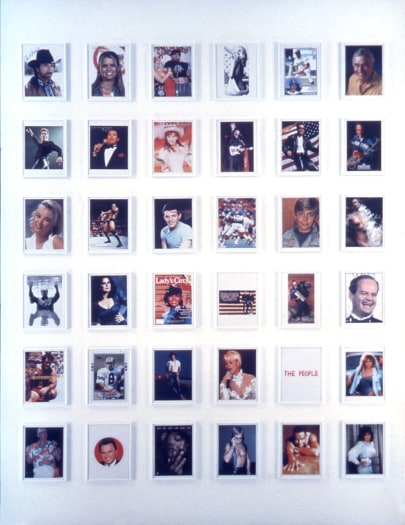 The People (35 Celebrity Endorsors of George W. Bush Downloaded From the Internet), 2001, 36 framed color prints