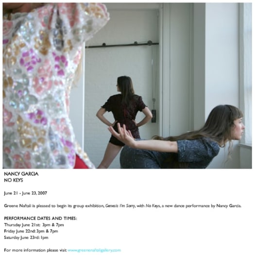 Through movement and live sound within and throughout the gallery, five performers will activate its space with various rhythms using movement, electric guitars and vocal sounds.&nbsp; Amidst guitar cables and a sound installation, sisters sing deconstructed versions of their favorite songs.&nbsp; You&#039;ll watch their relationships to each other in action, reproducing themselves and destroying old forms of themselves through repetition.&nbsp;&nbsp;