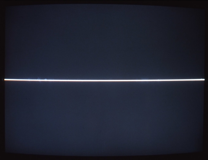 Line, 1999, 43 continuous vhs tape for monitor, Dimensions variable