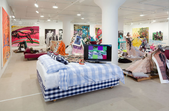 Installation view, The Synthetic Slut: A Novel by Bjarne Melgaard, Greene Naftali, New York, 2010