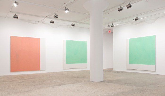 Installation view, Greene Naftali, New York, 2015