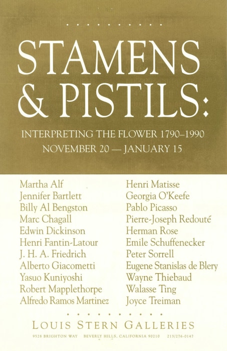 Stamens & Pistils: Interpreting the Flower, 1790-1990 - Exhibitions - Louis Stern Fine Arts