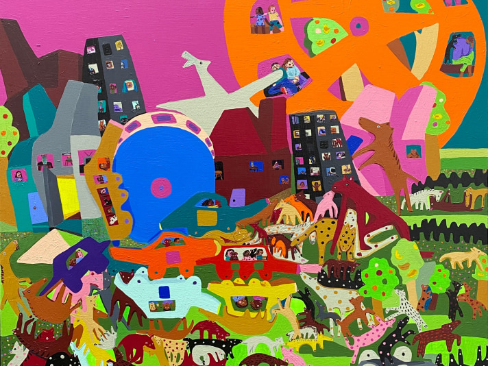 he Ferris Wheels Turn 20”x 30” Acrylic on canvas, 2022 .jpg