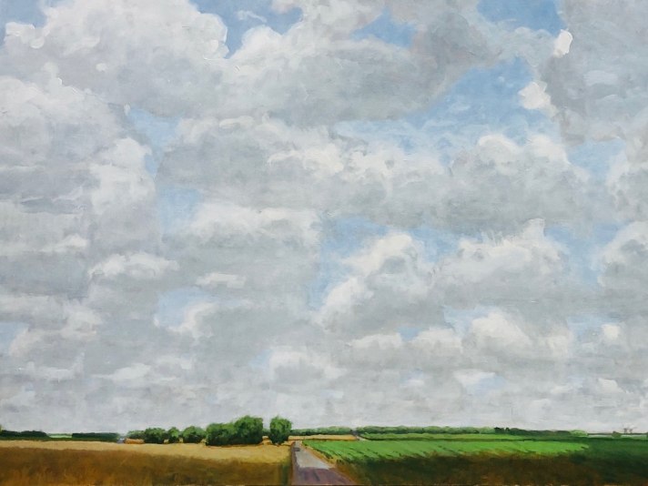 Max Mason, Approaching Storm, Saline County, Oil On Canvas