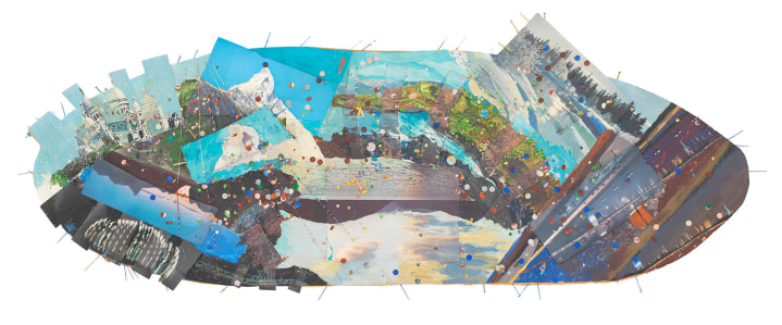 Autobiography: Oval Memory #1, 1980–1981, Mixed media collage on paper