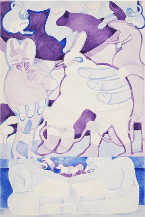 Gladys Nilsson, 2 Color Painting: Purple and Blue, 1969