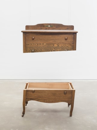 Roy McMakin, A chest of drawers I refinished (and painted the little flower on the back) to put in my sister's room when we were kids, 2011