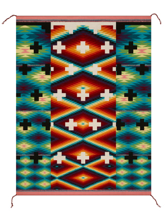 Deep Brain Stimulation, 2011, Wool warp, weft, selvedge cords, and aniline dyes