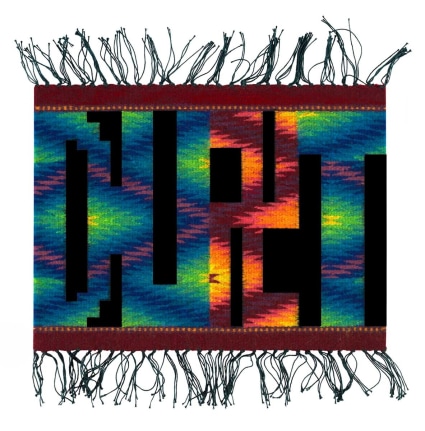 Dust, 2015 Wool warp, weft, selvedge cords, and aniline dyes
