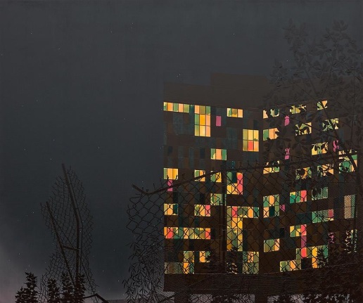 Fray, 2013 Acrylic on linen over panel