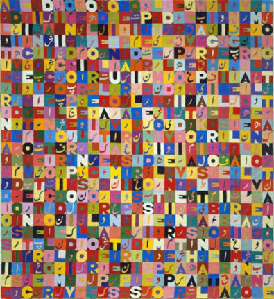 Alighiero Boetti Alternandosi e Dividendosi Seicento Veinticinque Lettere dai Cento Colori i 