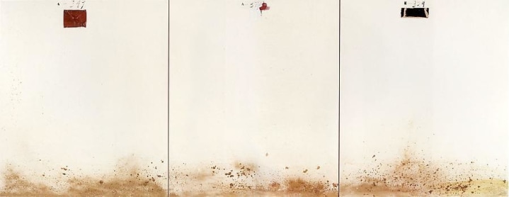 Antoni T&agrave;pies Triptych Amb Terra, 1976