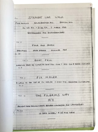 Hamish Fulton, 100 Walks, Alternate Projects