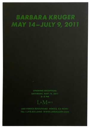 Barbara Kruger, L &amp; M Arts announcement card, Alternate Projects