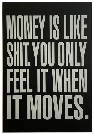 Barbara Kruger, L &amp; M Arts announcement card, Alternate Projects