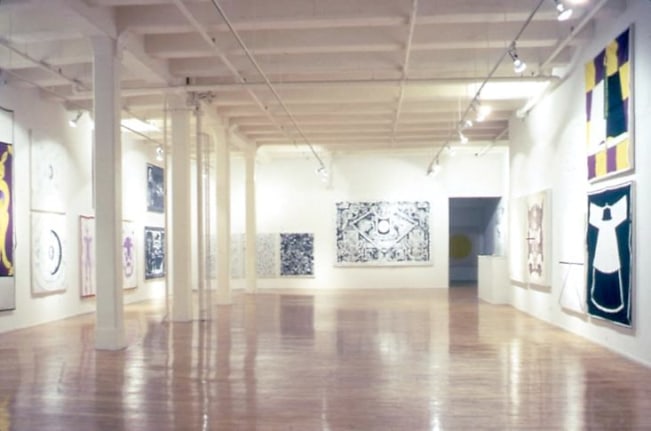 &quot;Plato&#039;s Cave, Rothko&#039;s Chapel, Lincoln&#039;s Profile,&quot; installation view, 1986. Metro Pictures, New York.
