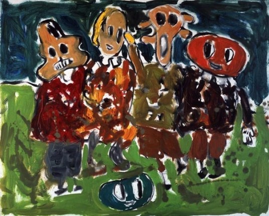 Untitled (mehrere figuren), 2007. Oil on canvas. MP 23