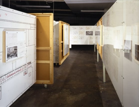 A Continuous Screening of Bob Clark's Film "Porky's" (1981), the Soundtrack of which has been Replaced with Morton Subotnik's Electronic Composition "The Wild Bull", and Presented in the Secret Sub-Basement of the Gymnasium Locker Room, 2002. MP 02-4
