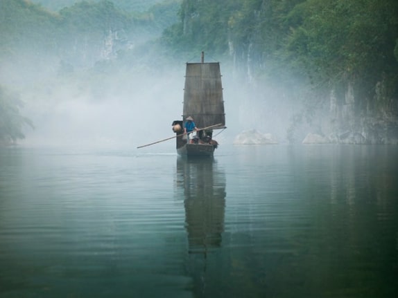 Yishan Island, Mist (Ten Thousand Waves), 2010. Endura Ultra photograph, 70.87 x 94.49 inches (180 x 240 cm). MP 86