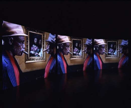 Baltimore, 2003. Three Screen DVD installation with sound, dimensions variable. Edition of 6. MP 5