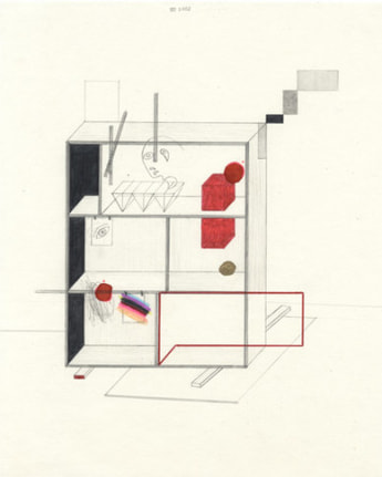 Cabinet Eyes, 2003. Metallic marker, ink and graphite on paper, 10 1/2 x 8 inches. MP D-62