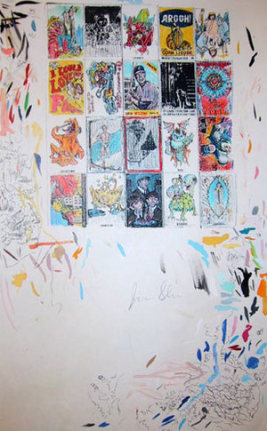 Study for Bubble Gum Card Backs, 1990. Color Xerox, 14 x 8 1/2 inches. MP D-318